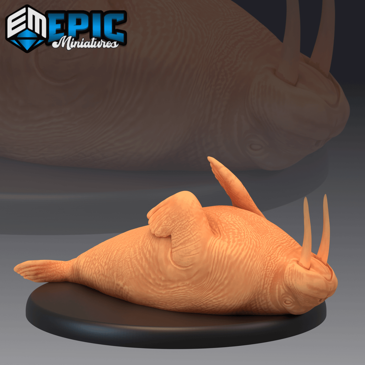 Walrus Animal Miniature | C - Tabletop RPG & D&D miniature. Perfect for wargaming & collectors
