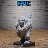 Walrus Folk Huntress Miniature | A - Tabletop RPG & D&D miniature. Perfect for wargaming & collectors