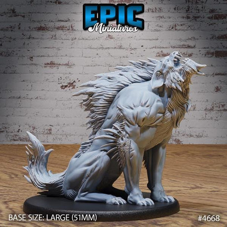 Warg Beast Miniature | 4668 - Tabletop RPG & D&D miniature. Perfect for wargaming & collectors