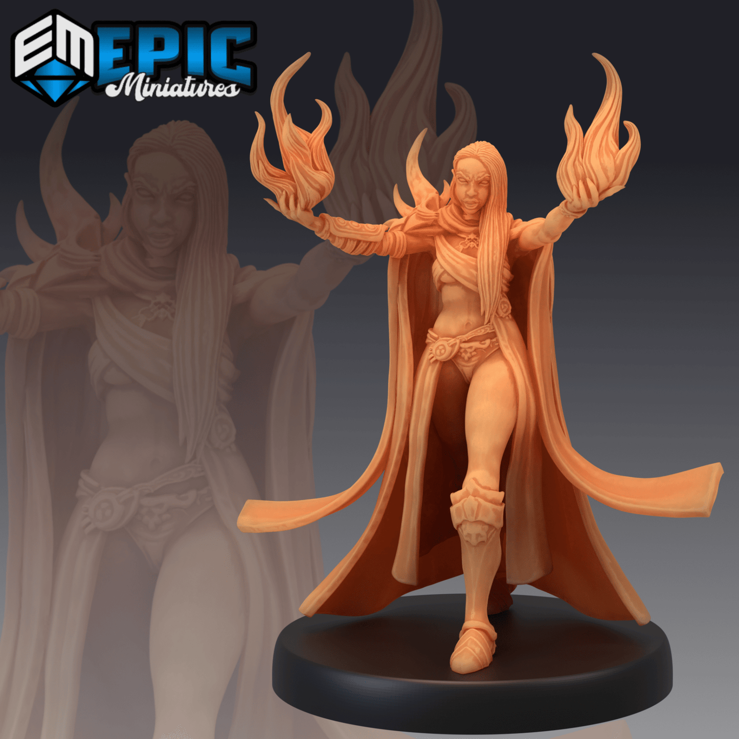 Warlock Elf Miniature - B - 28mm