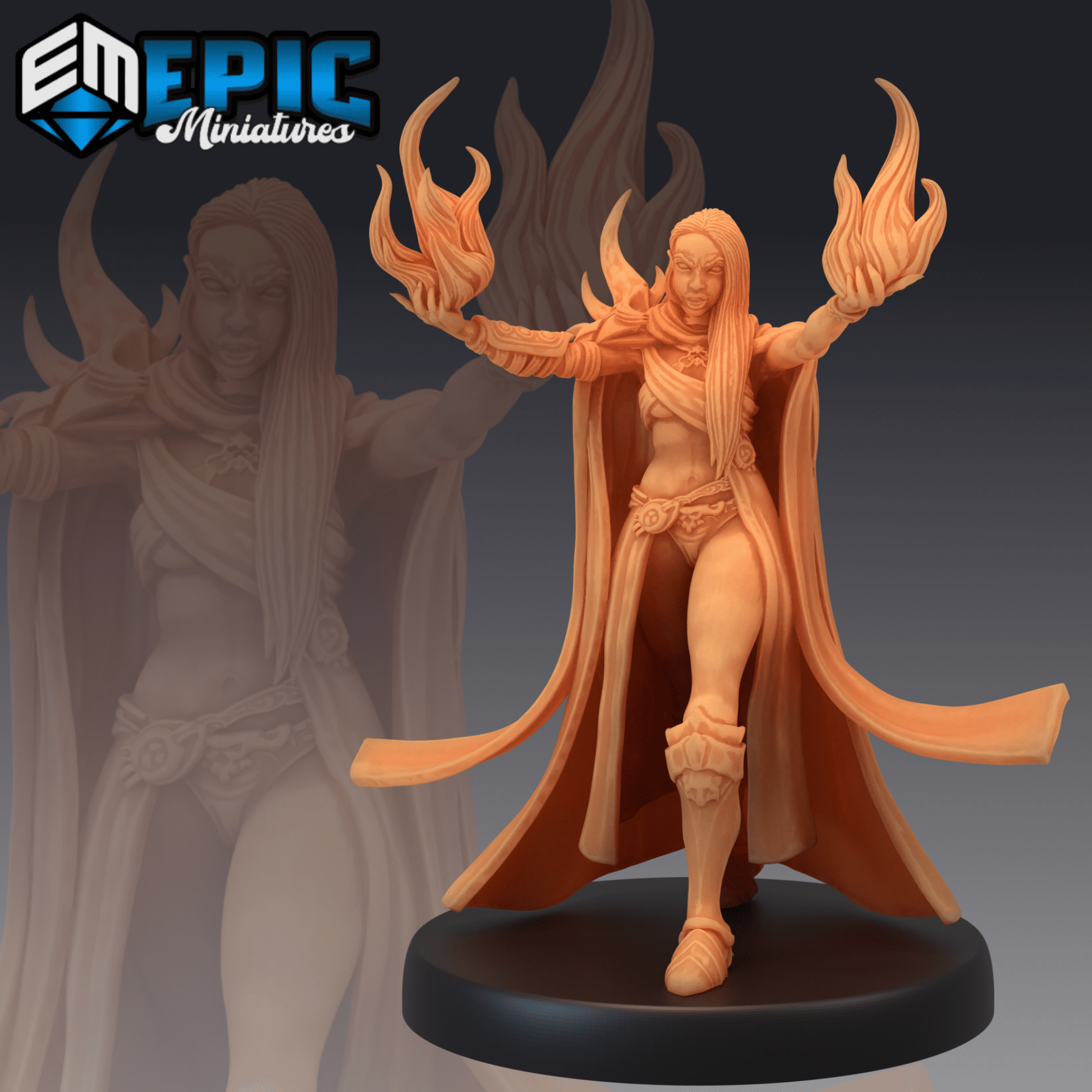 Warlock Elf Miniature - B - 28mm