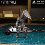 Warriors Guards Warrior Guard 3 Miniature | A - Tabletop RPG & D&D miniature. Perfect for wargaming & collectors