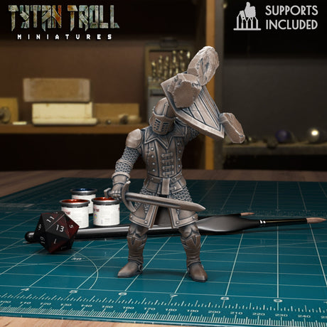 Warriors Guards Warrior Guard 3 Miniature | B - Tabletop RPG & D&D miniature. Perfect for wargaming & collectors