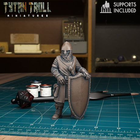 Warriors Guards Warrior Guard 2 Miniature | C - Tabletop RPG & D&D miniature. Perfect for wargaming & collectors