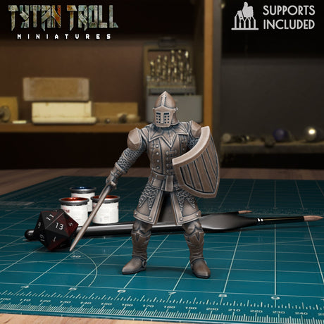 Warriors Guards Warrior Guard 3 Miniature | C - Tabletop RPG & D&D miniature. Perfect for wargaming & collectors