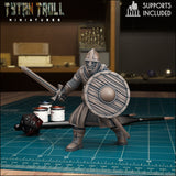 Warriors Guards Warrior Guard Miniature | E - Tabletop RPG & D&D miniature. Perfect for wargaming & collectors