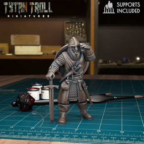 Warriors Guards Warrior Guard 2 Miniature | G - Tabletop RPG & D&D miniature. Perfect for wargaming & collectors