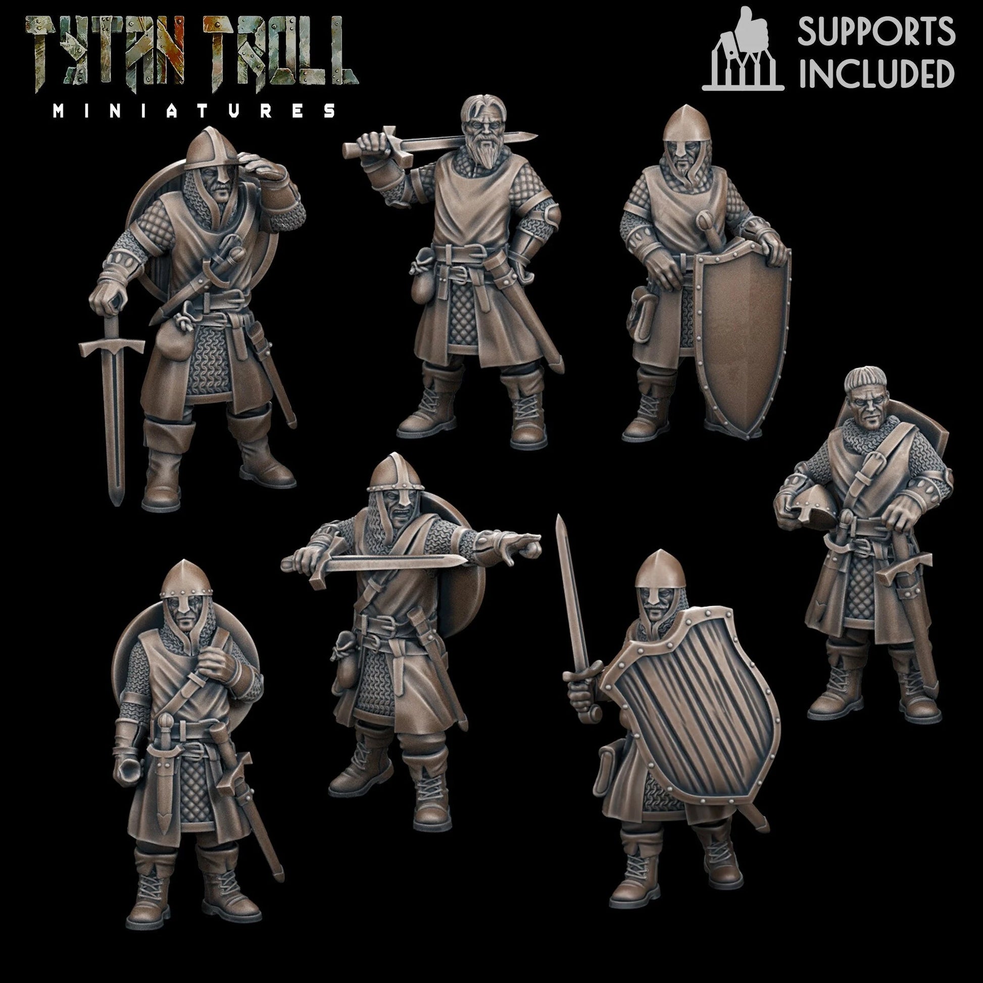 Warriors Guards Miniature - Set of 6 - 28mm