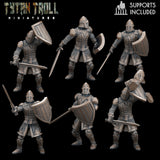 Warriors Guards Warrior Guard 3 Miniature | set of 6 - Tabletop RPG & D&D miniature. Perfect for wargaming & collectors
