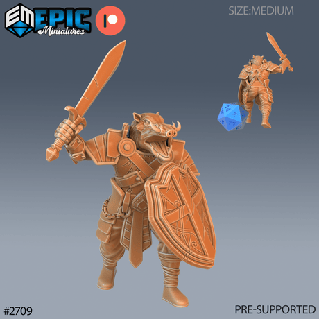 Wart Hog Set 1 Miniature | C - Tabletop RPG & D&D miniature. Perfect for wargaming & collectors
