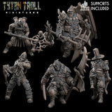 Wasteland Pilgrims Miniature | Set of 5 - Tabletop RPG & D&D miniature. Perfect for wargaming & collectors