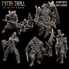 Wasteland Pilgrims Miniature | Set of 5 - Tabletop RPG & D&D miniature. Perfect for wargaming & collectors