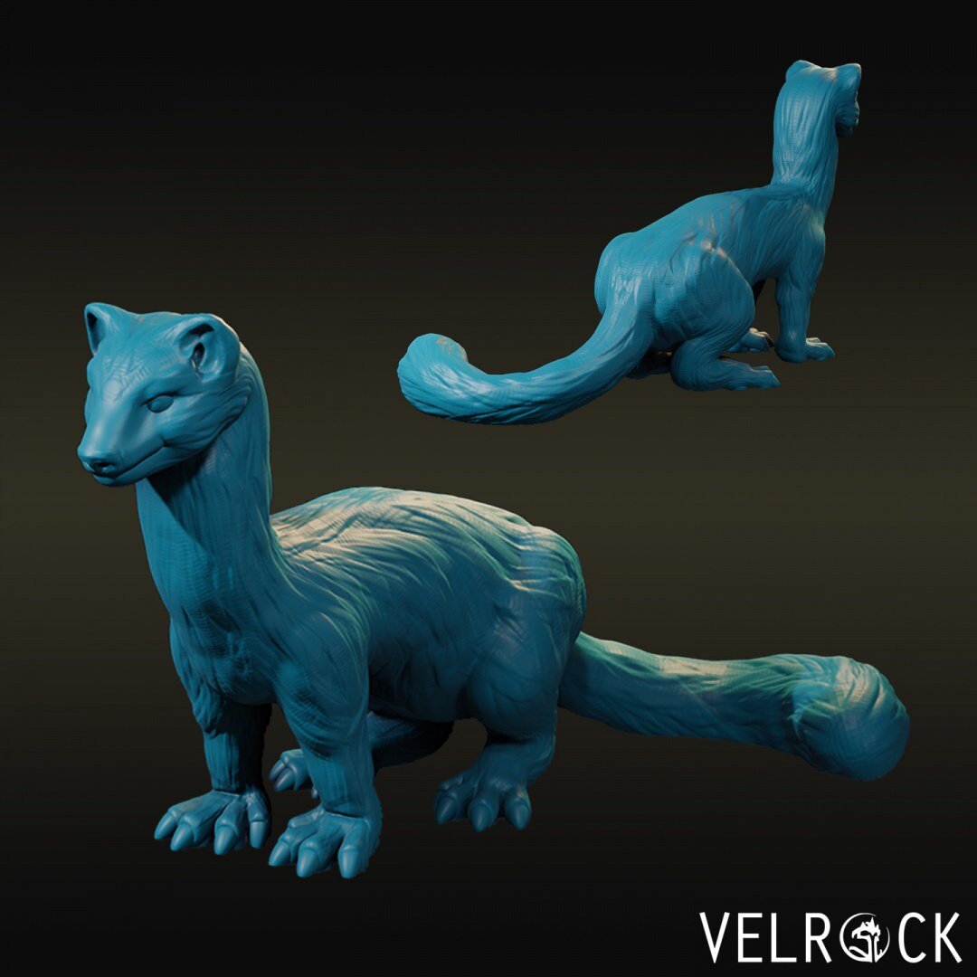 Weasel Miniature | A - Tabletop RPG & D&D miniature. Perfect for wargaming & collectors