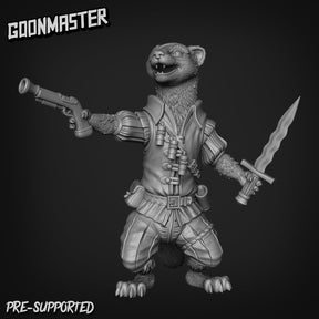 Weasel Ranger Archer 3 Miniature | A - Tabletop RPG & D&D miniature. Perfect for wargaming & collectors