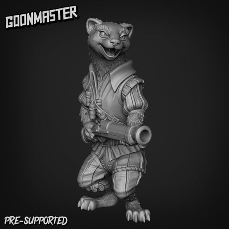 Weasel Ranger Archer 4 Miniature | A - Tabletop RPG & D&D miniature. Perfect for wargaming & collectors