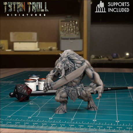 Wereboar Bundle Miniature | Wereboar 2 - Tabletop RPG & D&D miniature. Perfect for wargaming & collectors