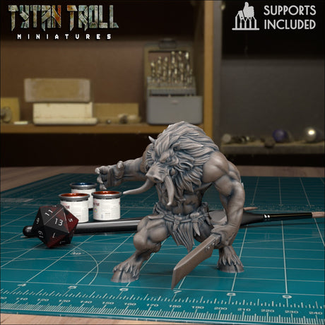 Wereboar Bundle Miniature | Wereboar 5 - Tabletop RPG & D&D miniature. Perfect for wargaming & collectors