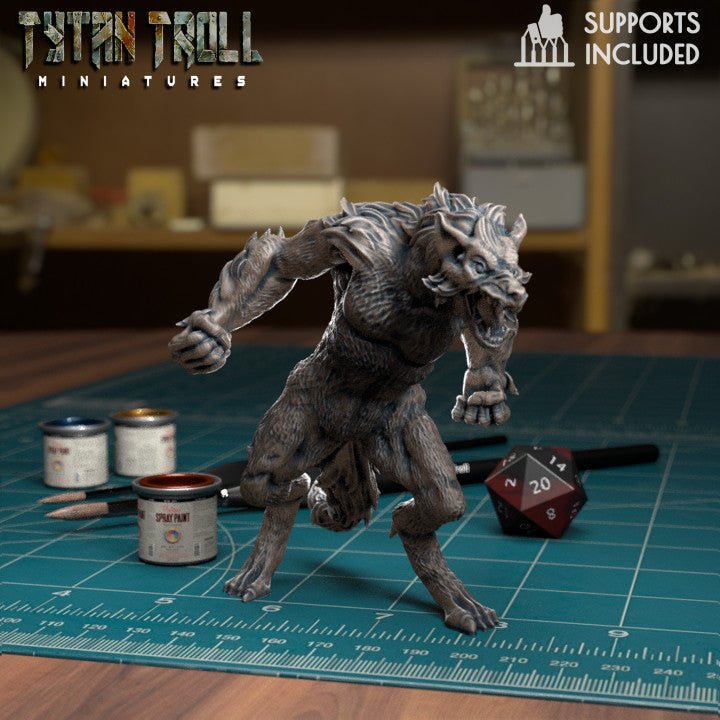 Werewolf Bundle Miniature | C - Tabletop RPG & D&D miniature. Perfect for wargaming & collectors