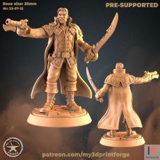 Werewolf Female Male 3 Miniature | B - Tabletop RPG & D&D miniature. Perfect for wargaming & collectors
