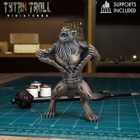 Werewolf Set 2 Miniature | C - Tabletop RPG & D&D miniature. Perfect for wargaming & collectors