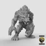 Werewolf Set 1 Miniature | C - Tabletop RPG & D&D miniature. Perfect for wargaming & collectors