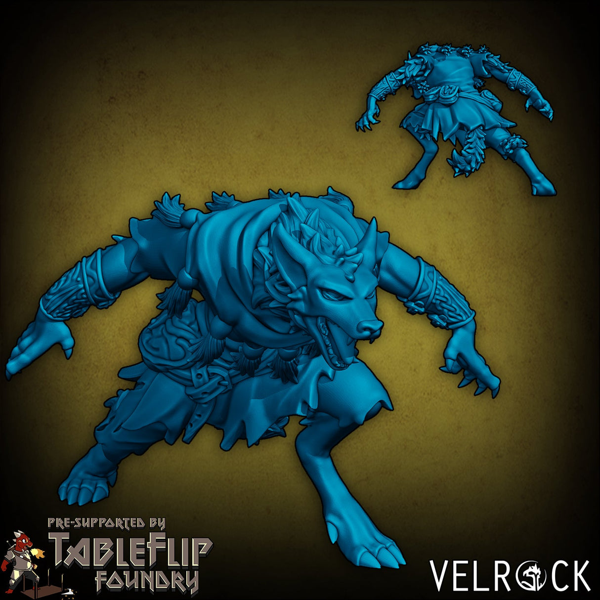 Werewolf Set 3 Miniature | C - Tabletop RPG & D&D miniature. Perfect for wargaming & collectors
