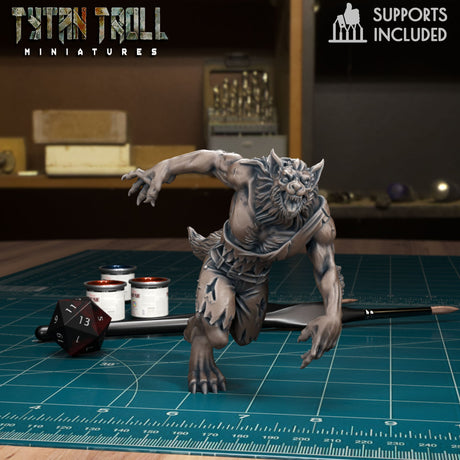 Werewolf Set 2 Miniature | D - Tabletop RPG & D&D miniature. Perfect for wargaming & collectors