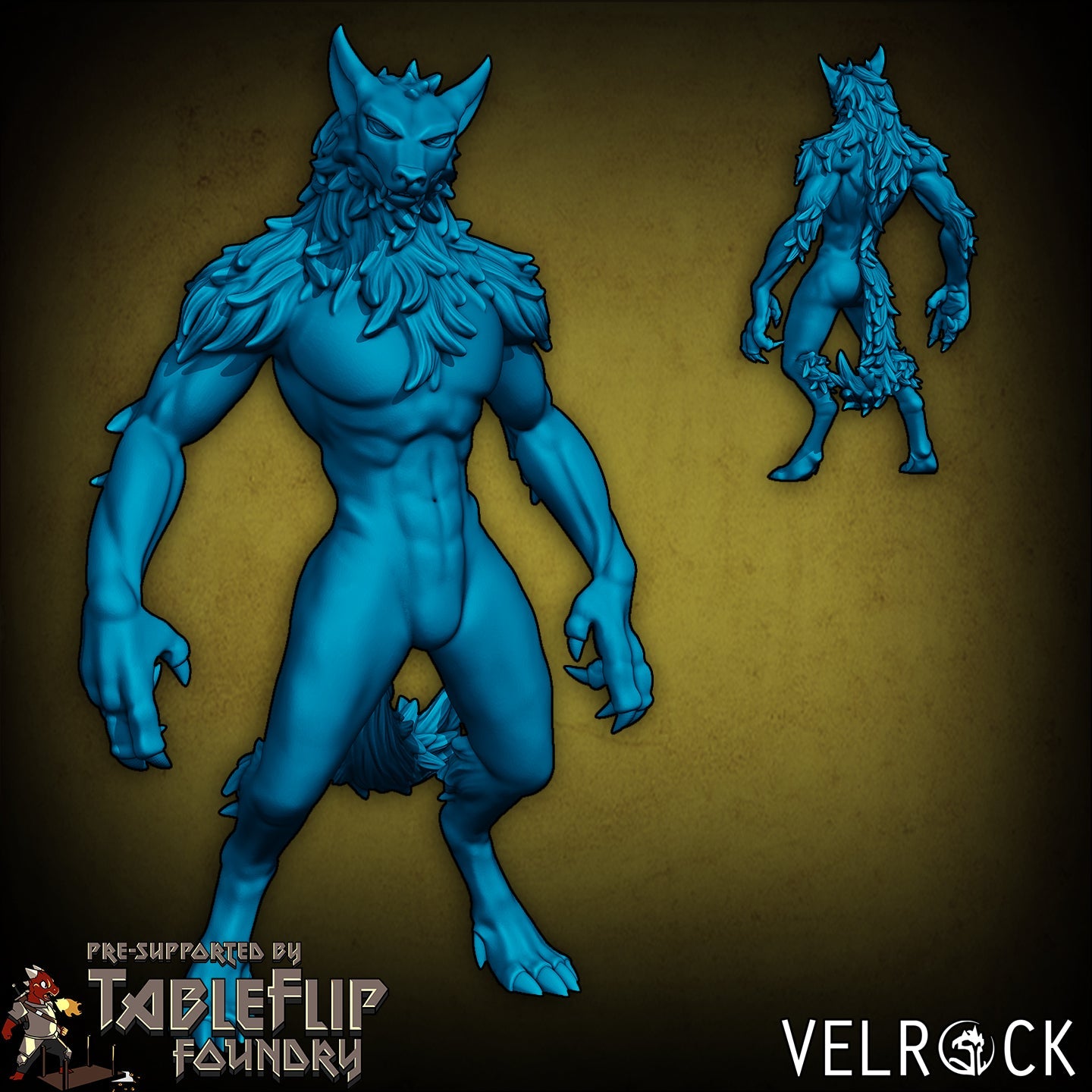 Werewolf Miniature - D - 32mm