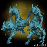 Werewolf Pack Miniature | set of 4 - Tabletop RPG & D&D miniature. Perfect for wargaming & collectors