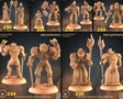 Werewolf Female Male Miniature | Set of 6 - Tabletop RPG & D&D miniature. Perfect for wargaming & collectors