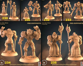 Werewolf Female Male Miniature | Set of 6 - Tabletop RPG & D&D miniature. Perfect for wargaming & collectors