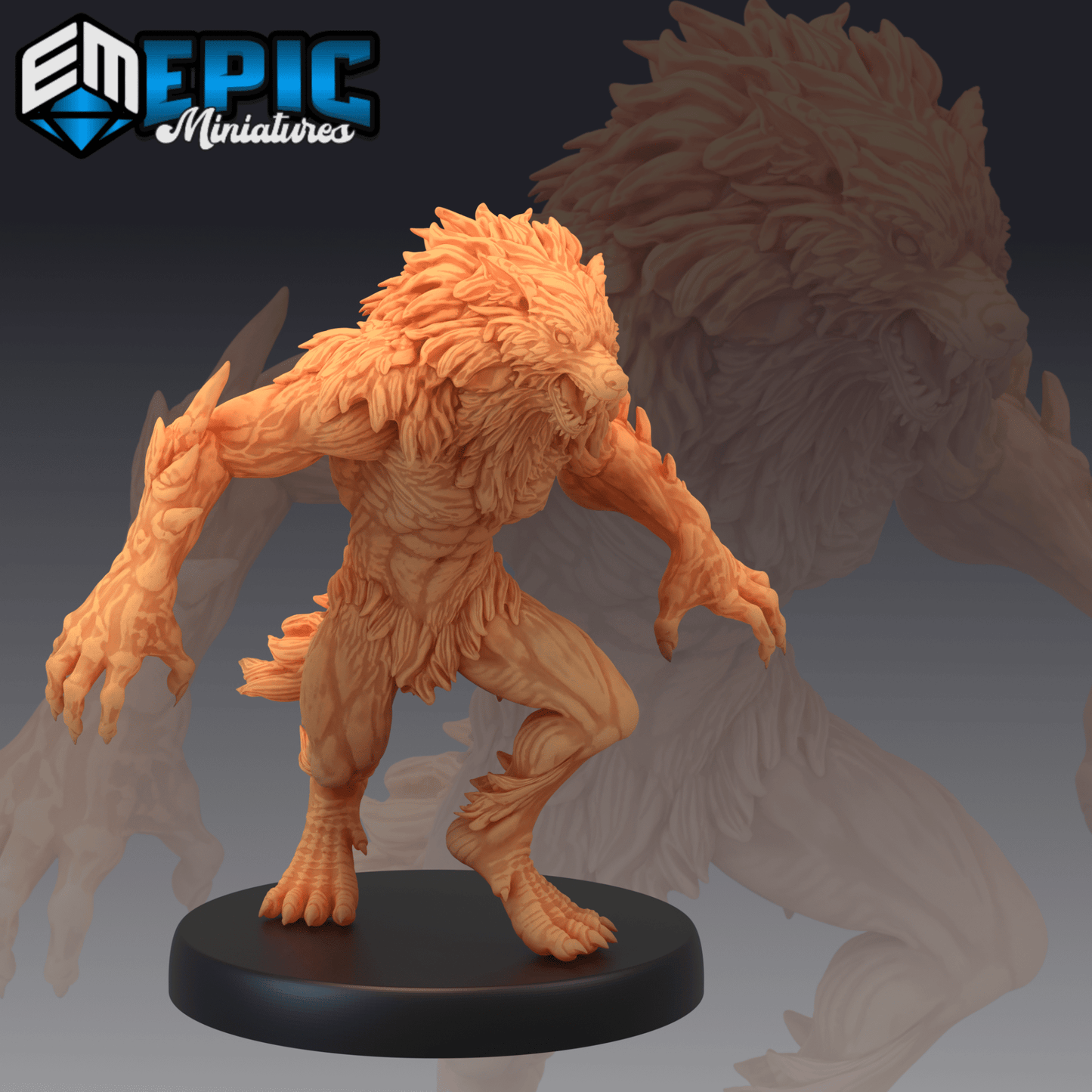 Werewolf Monster Miniature - A - 28mm