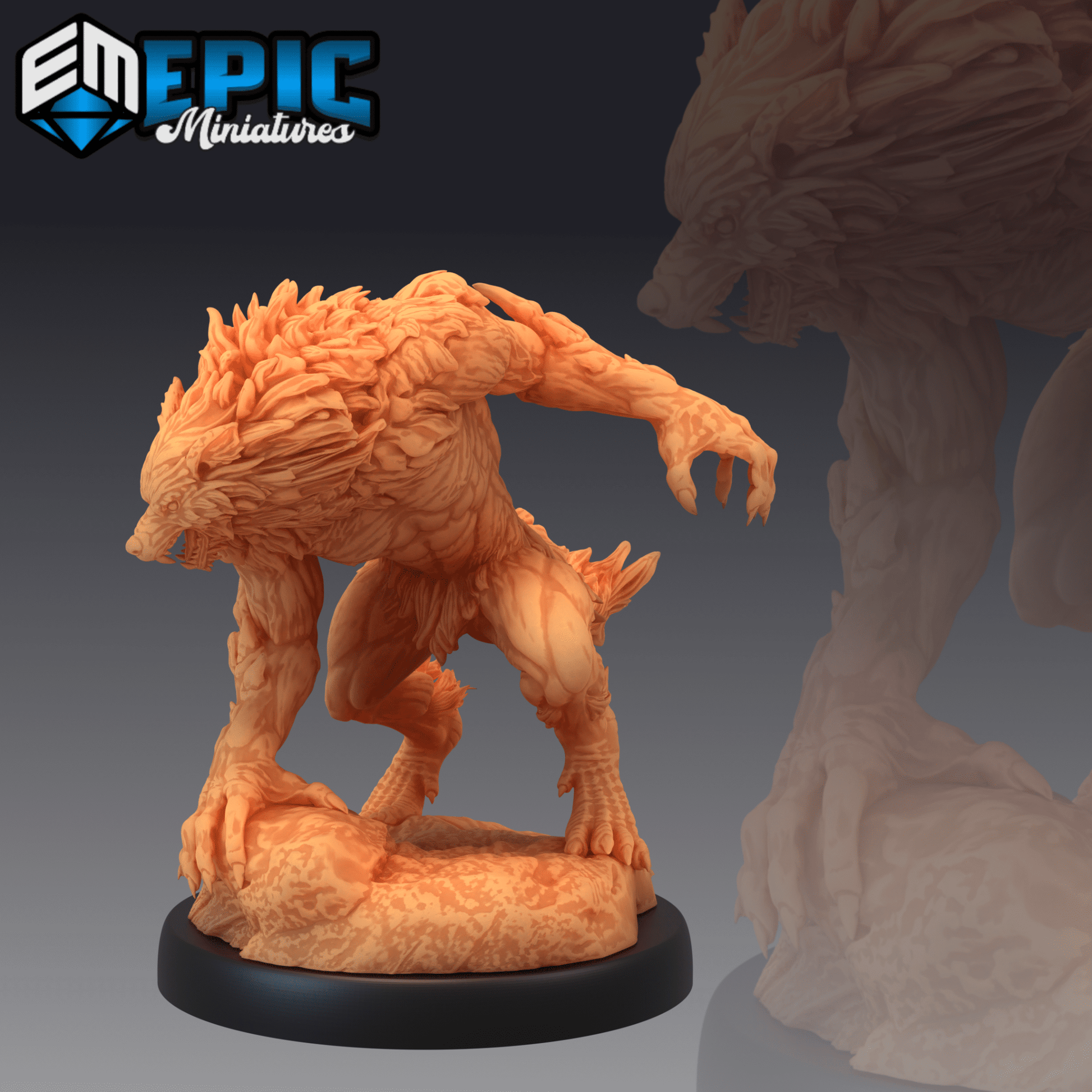 Werewolf Monster Miniature - C - 28mm