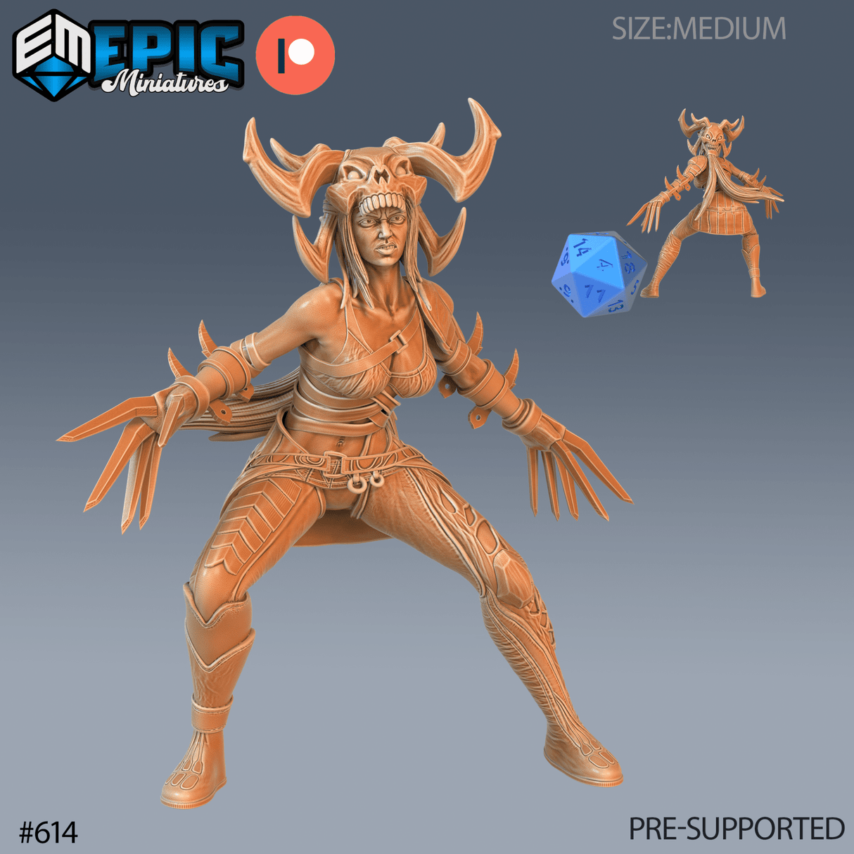 White Bane Miniature | B - Tabletop RPG & D&D miniature. Perfect for wargaming & collectors