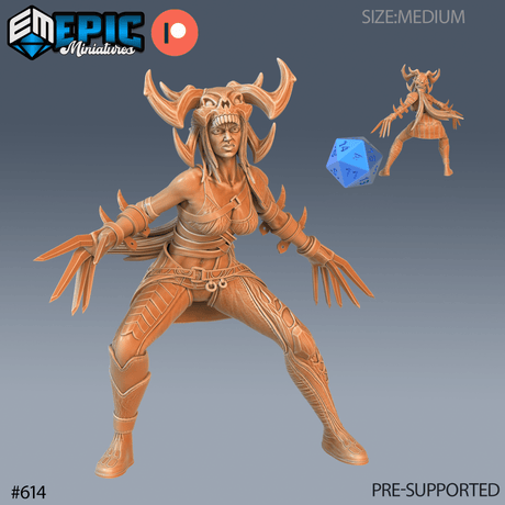 White Bane Miniature | B - Tabletop RPG & D&D miniature. Perfect for wargaming & collectors