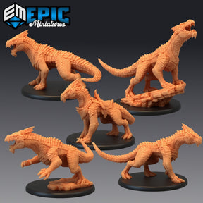 White Drake Miniature | Set of 5 - Tabletop RPG & D&D miniature. Perfect for wargaming & collectors