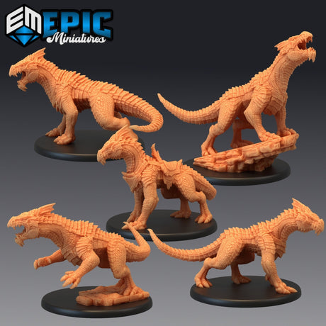 White Drake Miniature | Set of 5 - Tabletop RPG & D&D miniature. Perfect for wargaming & collectors