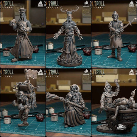 Wholley Braille Set 2 Miniature | set of 6 - Tabletop RPG & D&D miniature. Perfect for wargaming & collectors