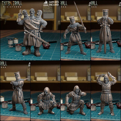 Wholley Braille Set 1 Miniature | Set of 6 - Tabletop RPG & D&D miniature. Perfect for wargaming & collectors