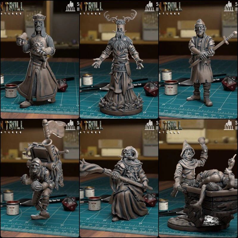 Wholley Braille Set 2 Miniature | set of 6 - Tabletop RPG & D&D miniature. Perfect for wargaming & collectors