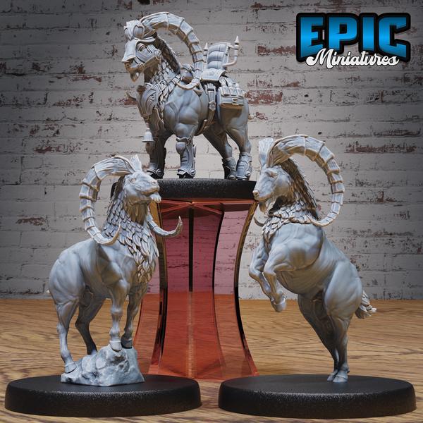 Wild Goat Set 2 Miniature | Full Set All Models - Tabletop RPG & D&D miniature. Perfect for wargaming & collectors