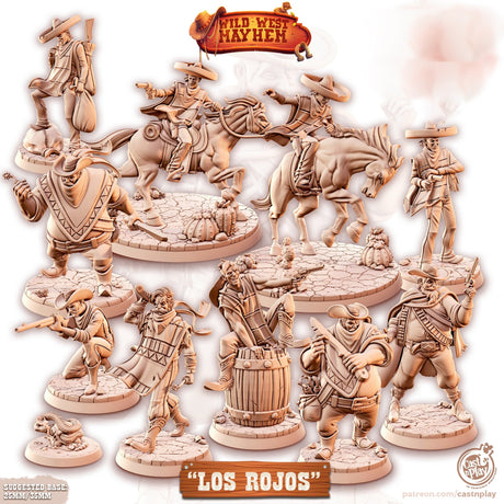 Wild West Mayhem Miniature | Full Set All Models - Tabletop RPG & D&D miniature. Perfect for wargaming & collectors