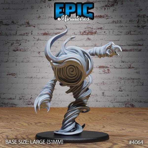Wind Elemental Miniature | 4064 - Tabletop RPG & D&D miniature. Perfect for wargaming & collectors