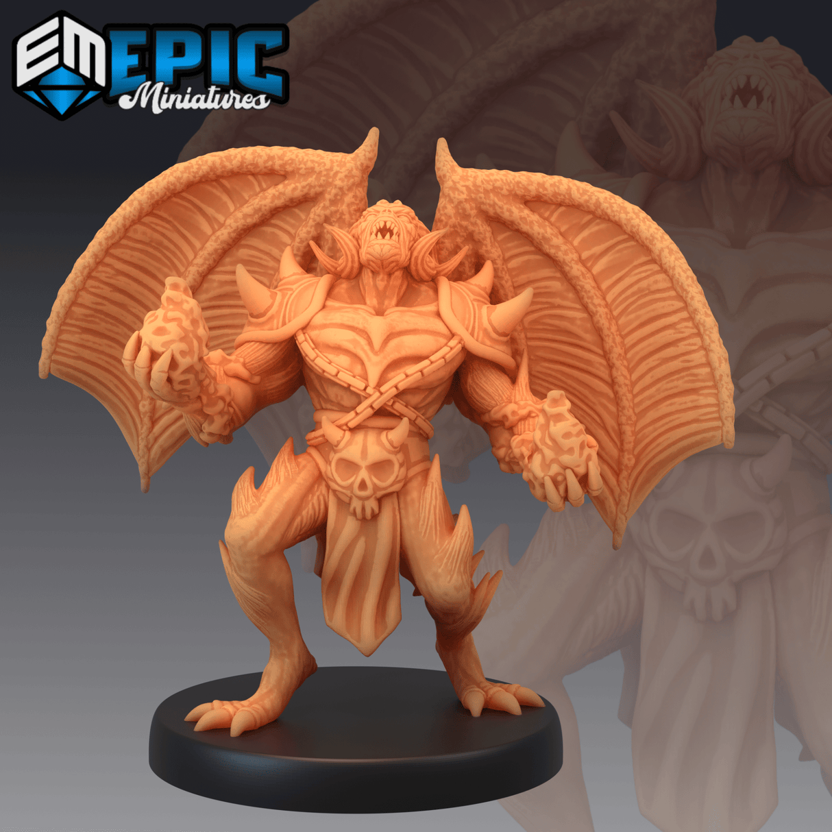 Winged Devil Miniature | A - Tabletop RPG & D&D miniature. Perfect for wargaming & collectors