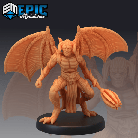 Winged Devil Miniature | C - Tabletop RPG & D&D miniature. Perfect for wargaming & collectors