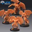 Winged Devil Miniature | Set of 4 - Tabletop RPG & D&D miniature. Perfect for wargaming & collectors
