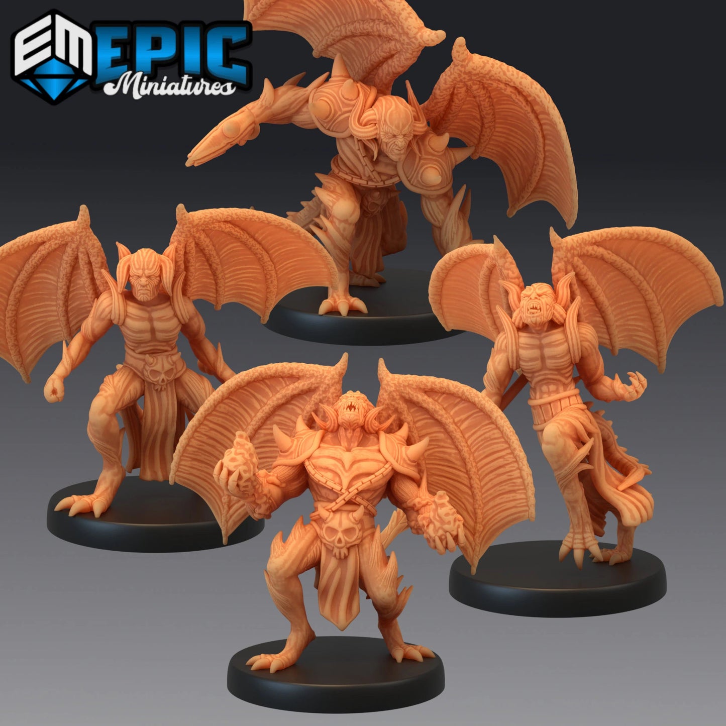 Winged Devil Miniature - Set of 4 - 28mm