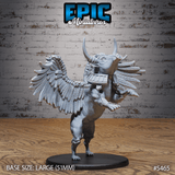 Winged Red Bull Beast Miniature | B - Tabletop RPG & D&D miniature. Perfect for wargaming & collectors
