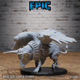 Winged Red Bull Beast Miniature | C - Tabletop RPG & D&D miniature. Perfect for wargaming & collectors