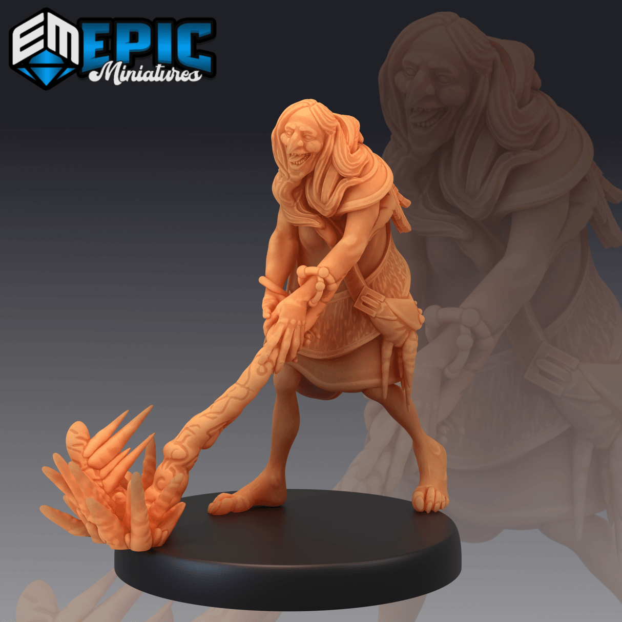 Winter Hag Miniature | B - Tabletop RPG & D&D miniature. Perfect for wargaming & collectors